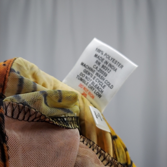 Parsley Sage Mesh Jacket Large Orange Stretch Abstract Cityscape Long Sleeve Art - Picture 11 of 11